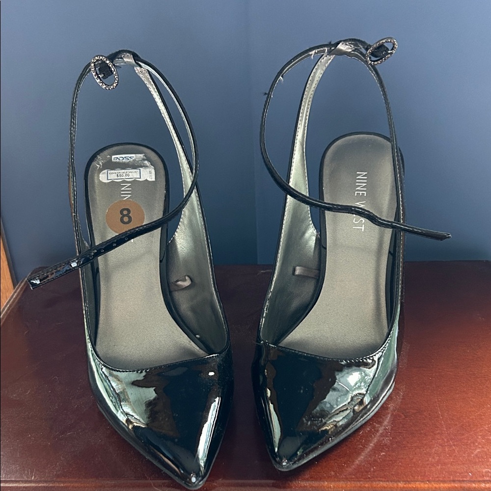 Nine West Glossy Black Heels